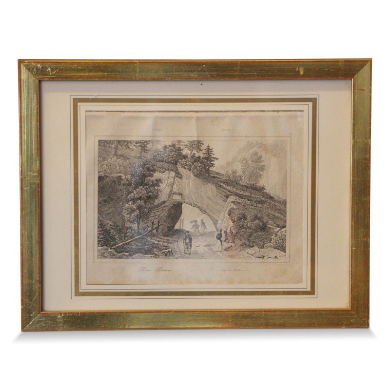 Engraving \"Promenade Nobles et berger\" by Pierre Pertuis. - Moinat - Prints, Reproductions